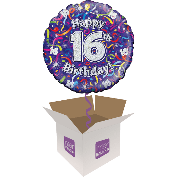 Happy 16th Birthday Purple Streamers - only £15.99