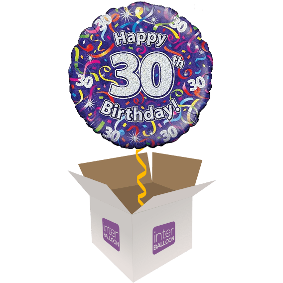 Happy 30th Birthday Purple Streamers - only £15.99