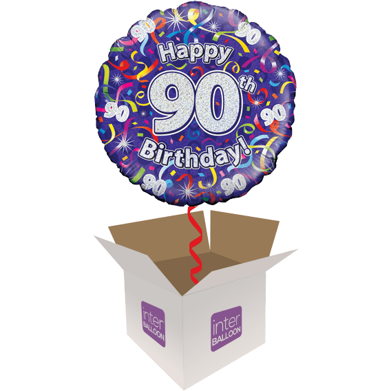 Happy 90th Birthday Purple Streamers - only £15.99