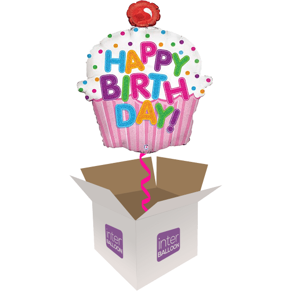 31" Happy Birthday Cupcake - Sorry but this balloon is sold out