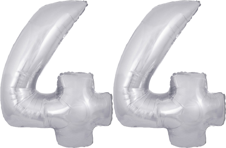 34" Giant Silver No. 44 Balloon - only £43.99