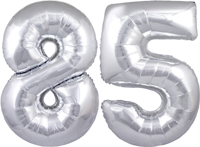 34" Giant Silver No. 85 Balloon - only £43.99