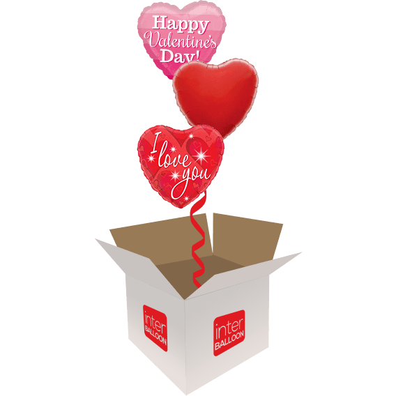 Valentine's Day Helium Balloons Delivered in the UK by interBALLOON