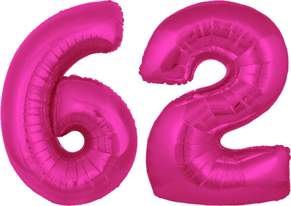 62nd Birthday Balloons