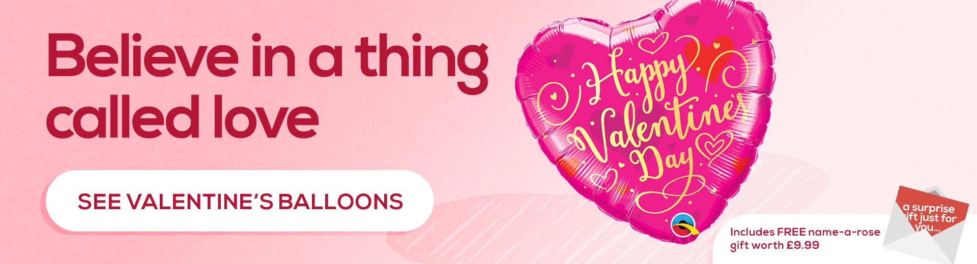 Say Happy Valentine's Day with a helium balloon in a box